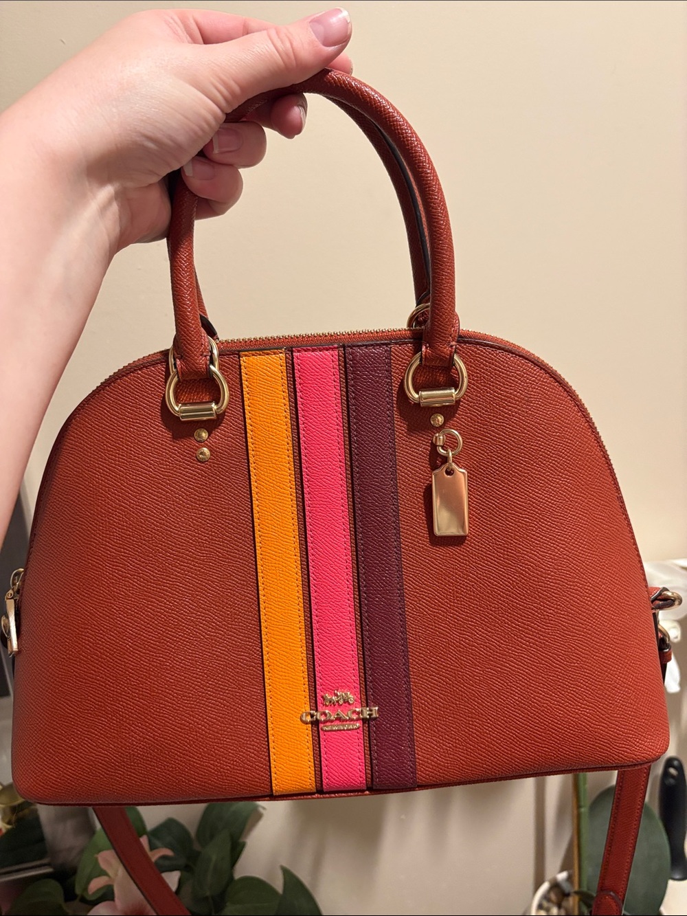 Coach Katy Satchel With Varsity Stripe